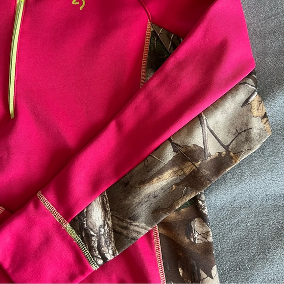 Browning Women's Soft Shell Camo Real Tree Print Hot Pink Zip Up Jacket M - Picture 8 of 8
